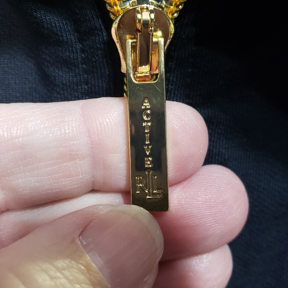 Ralph Lauren Active Women's Full Zip Black Jacket Gold Accents Size Small. - Picture 5 of 7